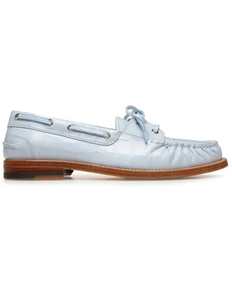 Bally Loafer mit Kroko-Effekt - Blau Blau