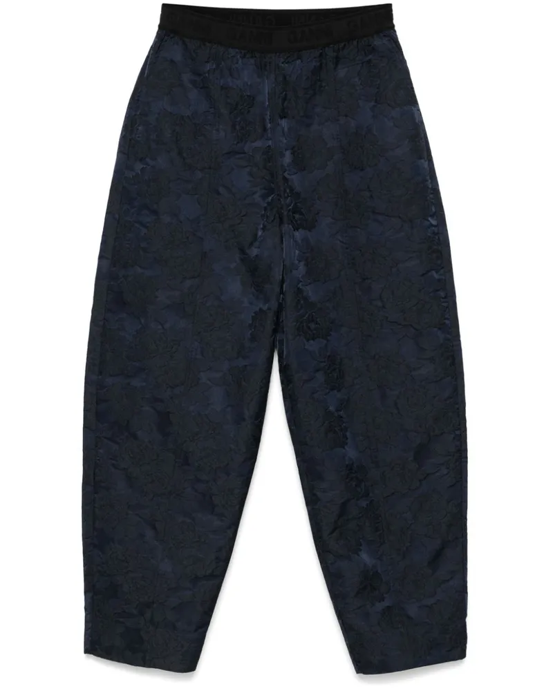 Ganni Hose aus botanischem Jacquard - Blau Blau