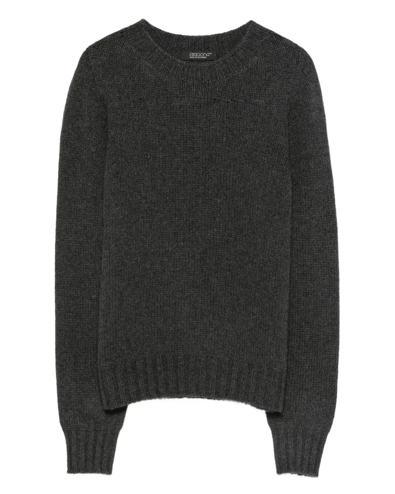 ARAGONA Kaschmirpullover mit Rundhalsausschnitt - Grau Grau