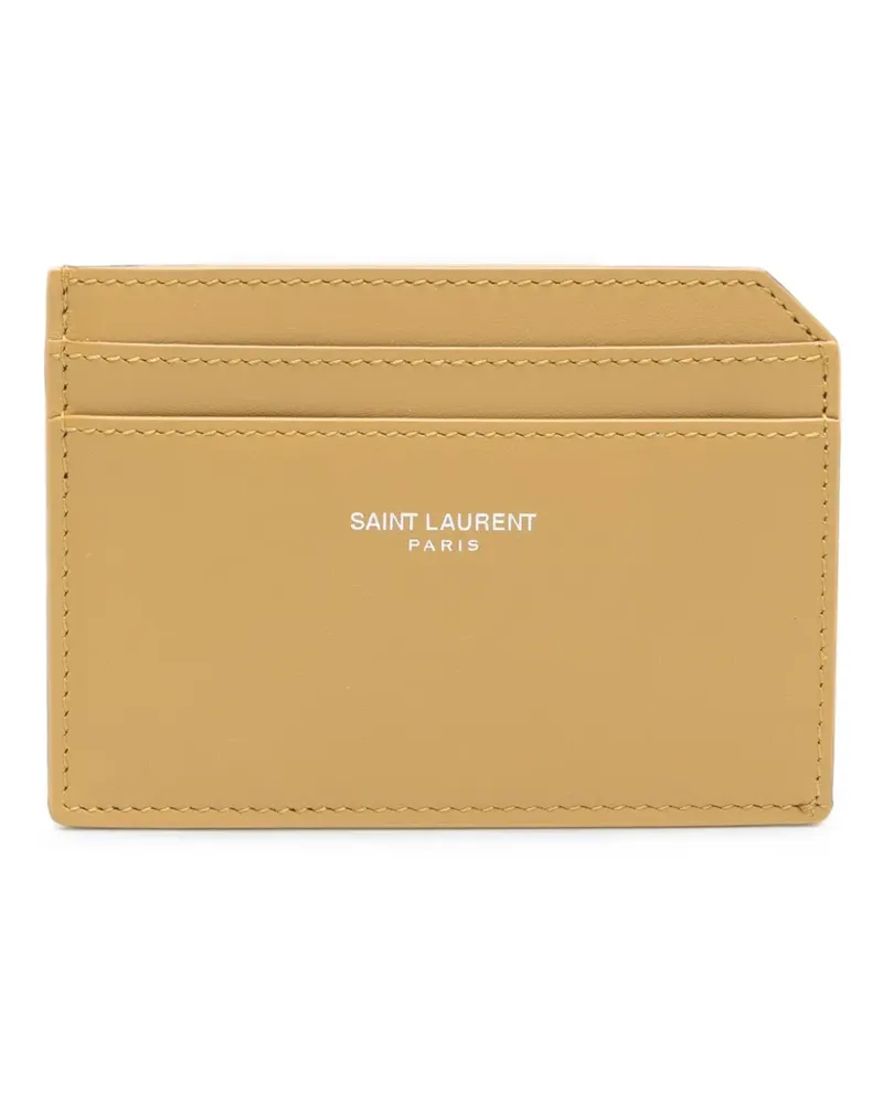 Saint Laurent Kartenetui mit Logo-Print - Nude Nude