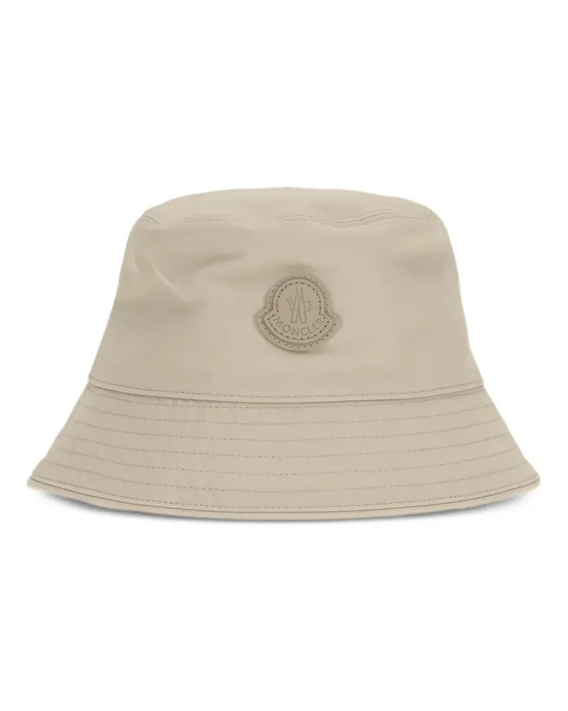 Moncler Fischerhut mit Logo-Patch - Schwarz Schwarz