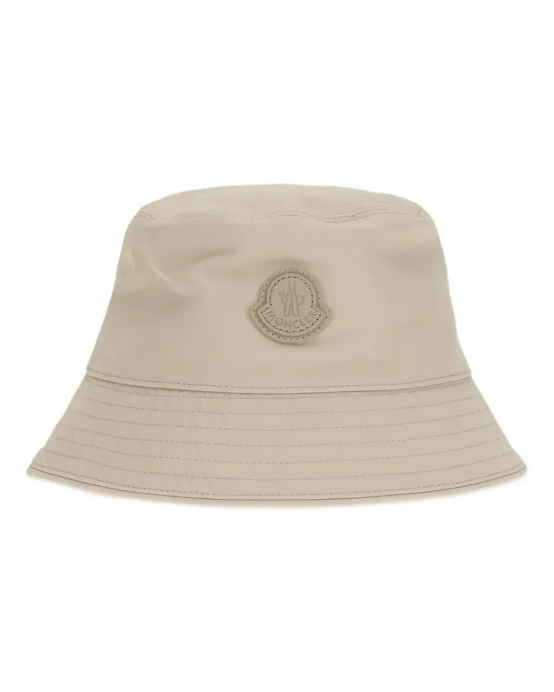 Moncler Fischerhut mit Logo-Patch - Schwarz Schwarz