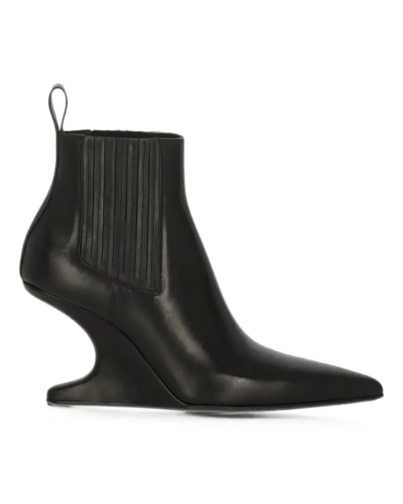 Rick Owens Cantilever leather heeled chelsea boots - Schwarz Schwarz
