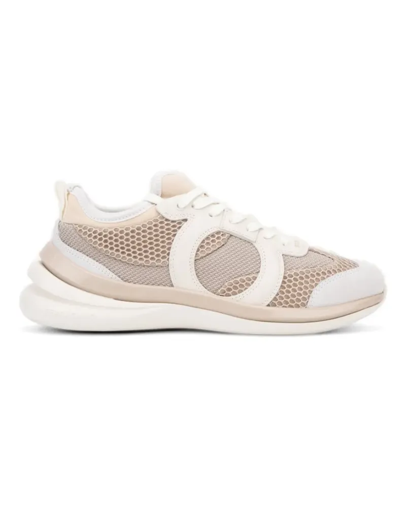 Ferragamo Sneakers mit Netzdetail - Nude Nude