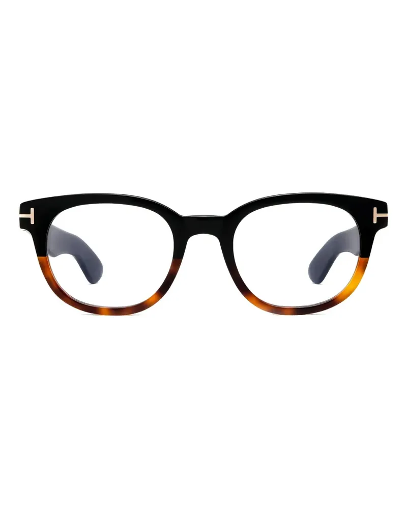 Tom Ford Brille mit rundem Gestell - Schwarz Schwarz
