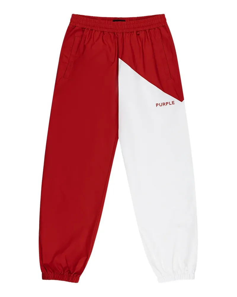 PURPLE BRAND England All Around Jogginghose in Colour-Block-Optik - Rot Rot
