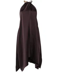 Stella McCartney Satin-Midikleid mit Neckholder Nude