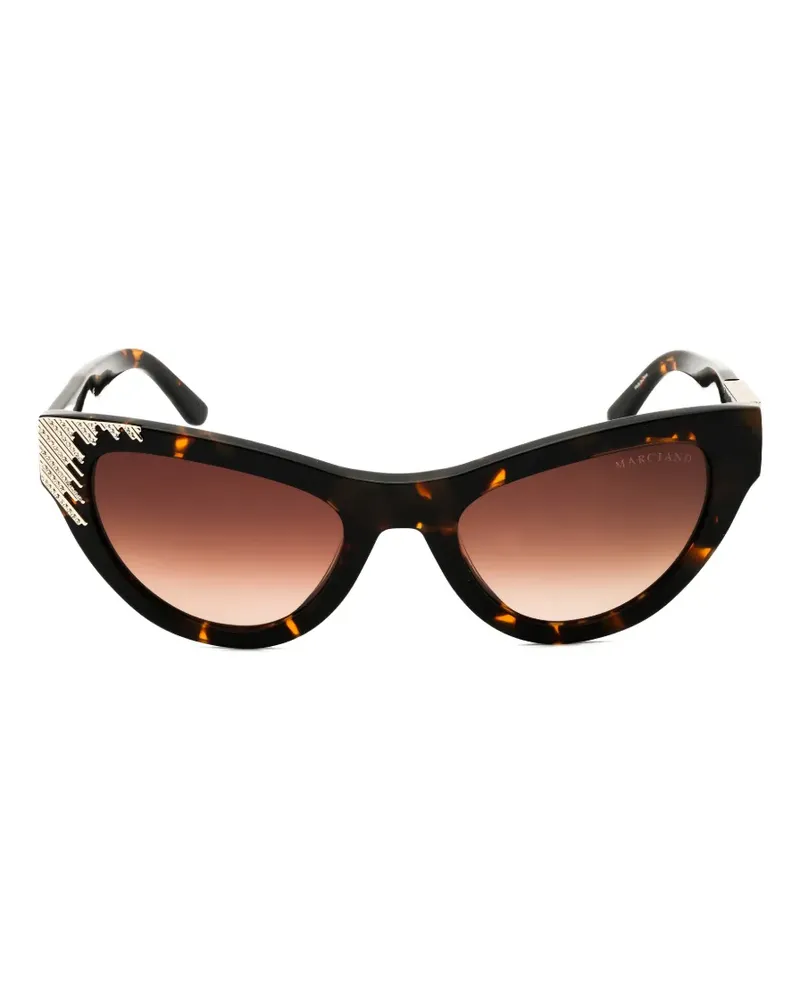 MARCIANO Los Angeles tortoiseshell-effect cat-eye sunglasses - Braun Braun