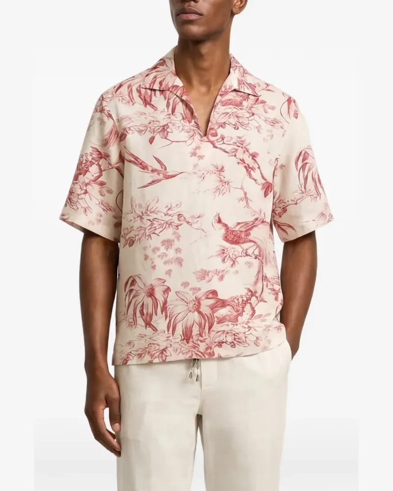 Orlebar Brown Vincent T-Shirt mit Blumenprint - Rosa Rosa
