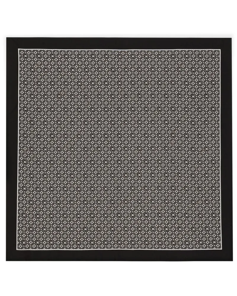 Dolce & Gabbana Schal mit Mosaik-Print Schwarz