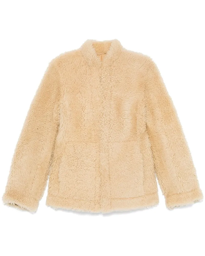 Totême Cinched Jacke aus Shearling - Nude Nude