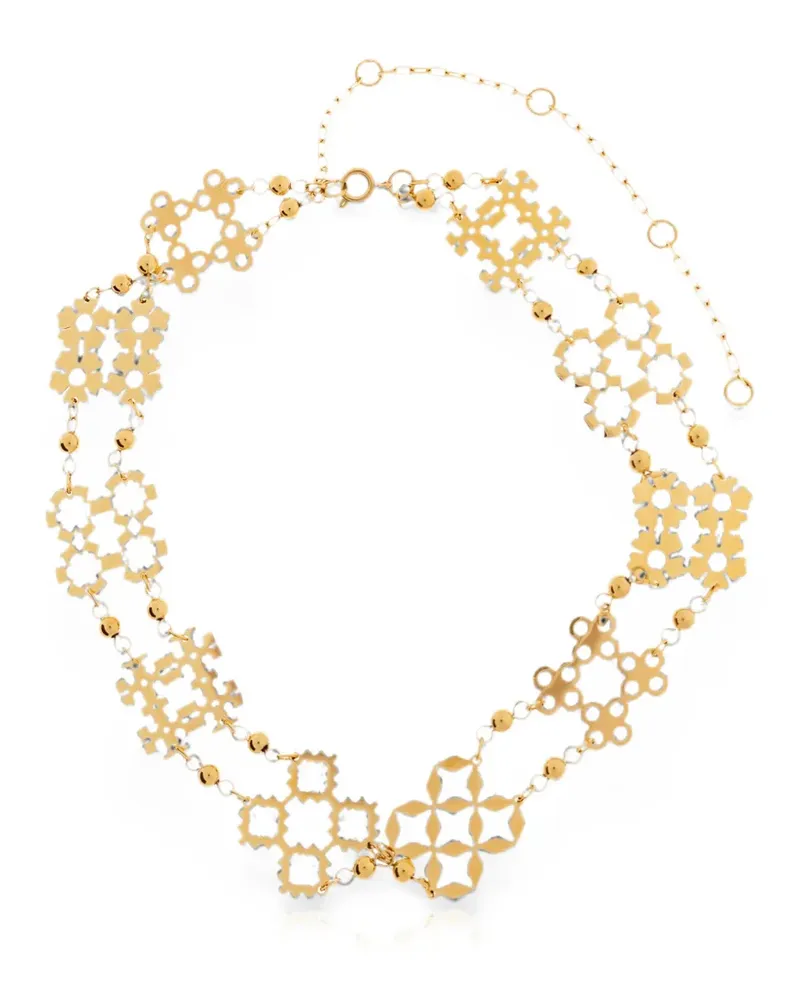 Tory Burch cut-out pendant choker necklace - Gold Gold