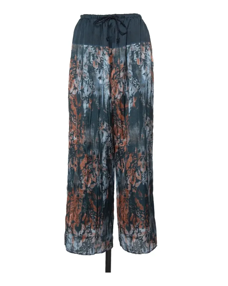 Muller of Yoshiokubo Mural Hose mit Damastmuster - Blau Blau