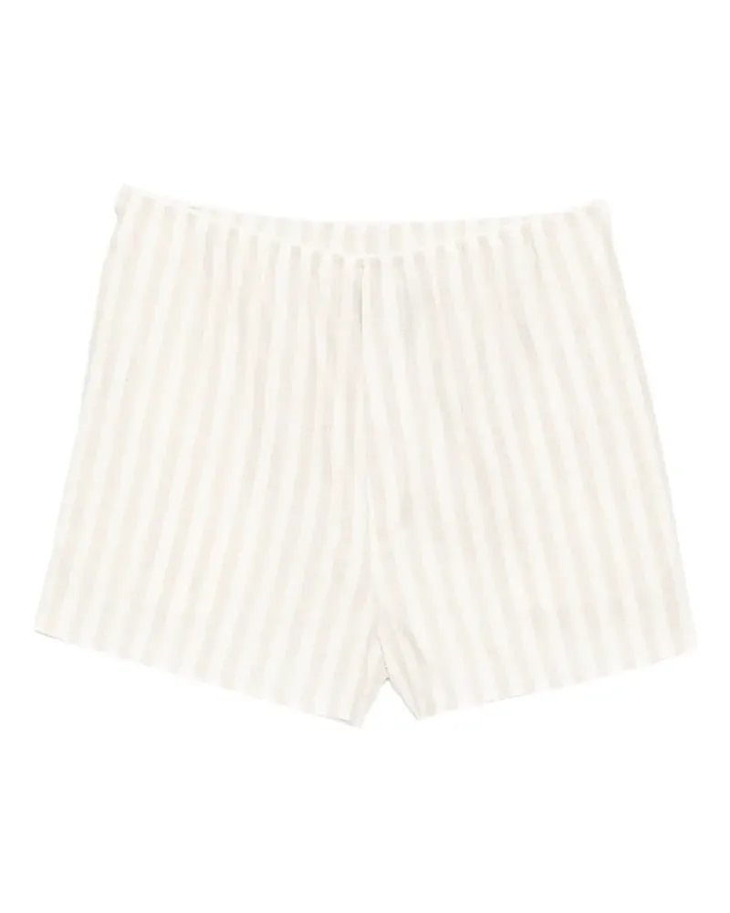 Bambah Leinenshorts mit Nadelstreifen - Grau Grau