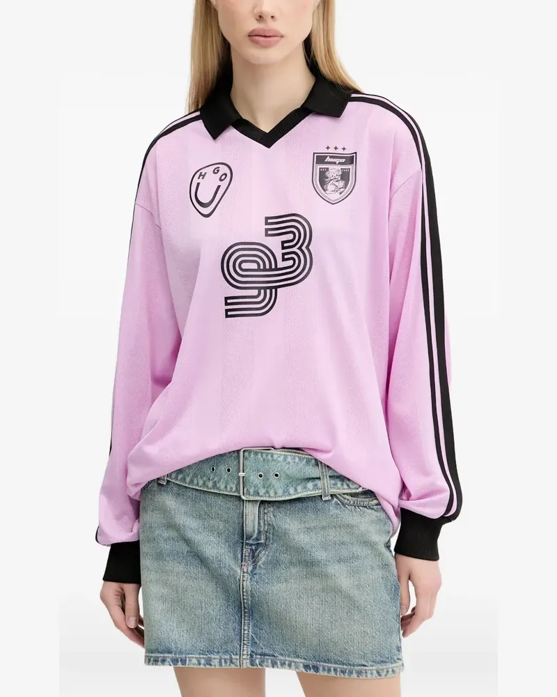 HUGO BOSS 93 Fußballtop mit grafischem Print - Rosa Rosa