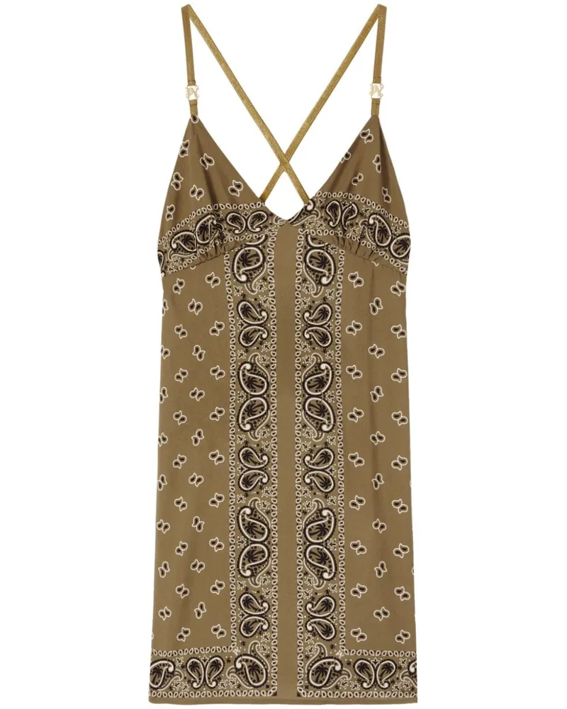 Palm Angels Camisole-Kleid mit Paisley-Print - Grün Grün