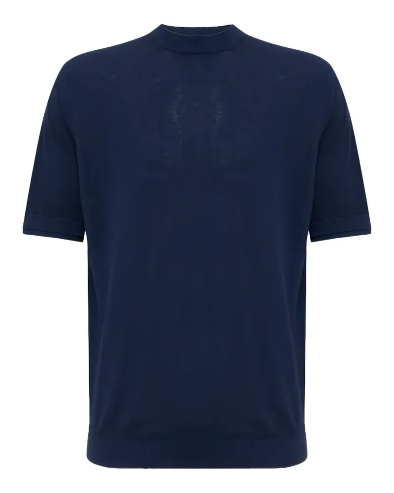 Eleventy T-Shirt mit Rundhalsausschnitt - Blau Blau