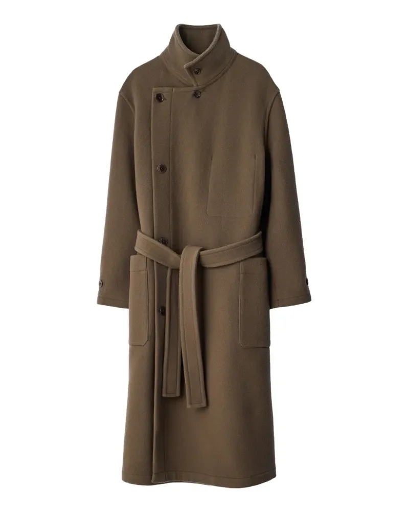 Christophe Lemaire Wrap coat in wool - Braun Braun
