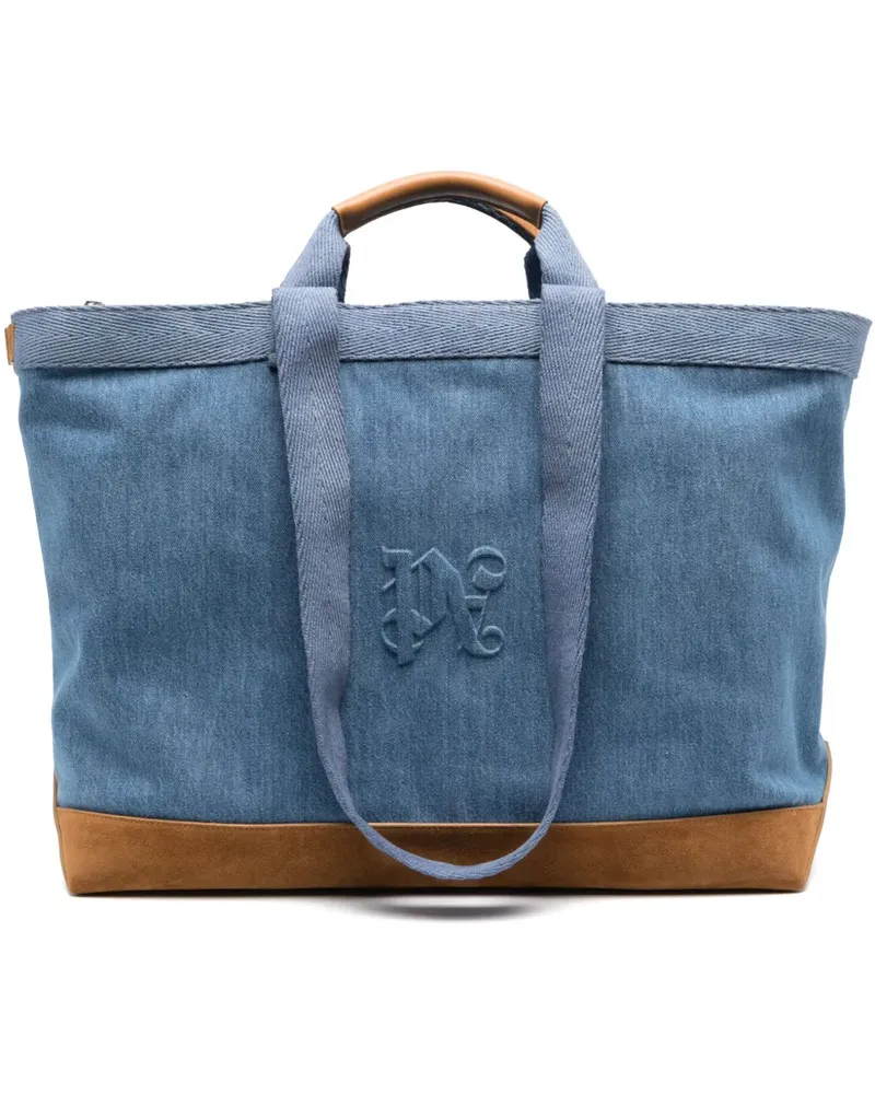 Palm Angels Shopper mit Monogramm-Prägung - Blau Blau