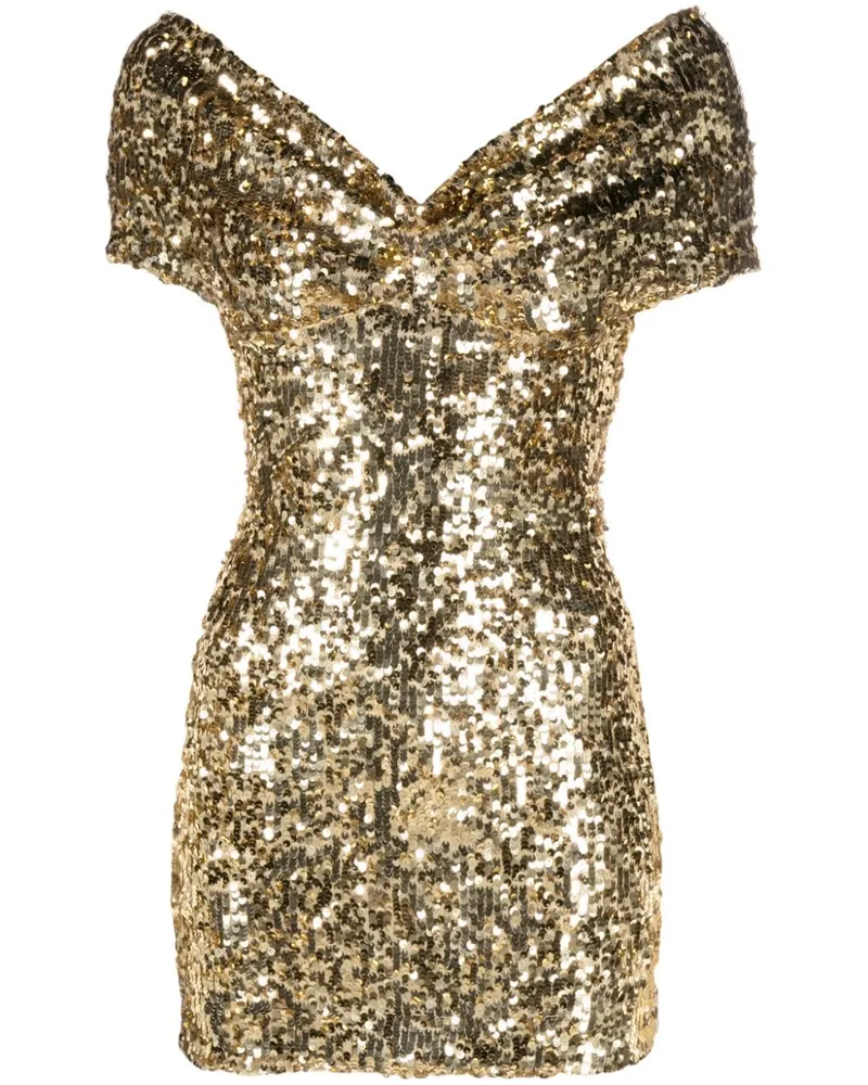ATU Body Couture Schulterfreies Minikleid - Gold Gold