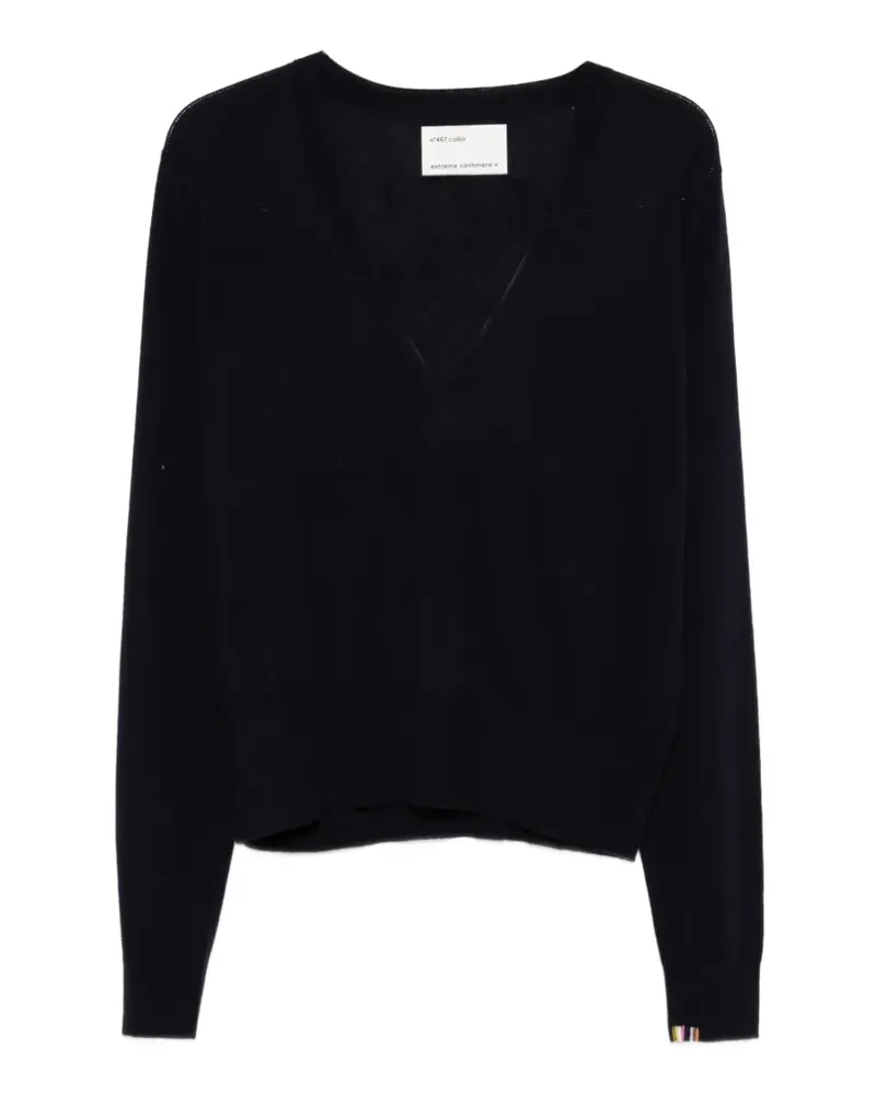 extreme cashmere Nº467 Collin V-neck sweater - Blau Blau