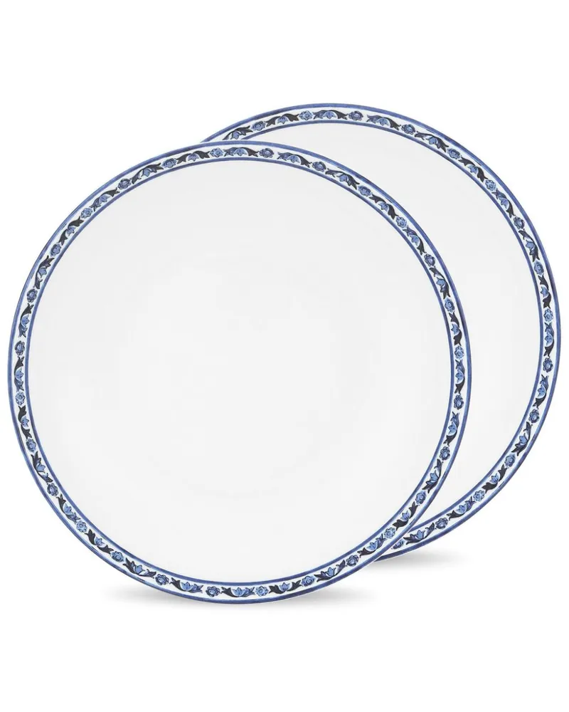 Dolce & Gabbana Suppenteller mit Mediterraneo-Borten (2er-Set) - Weiß Weiß