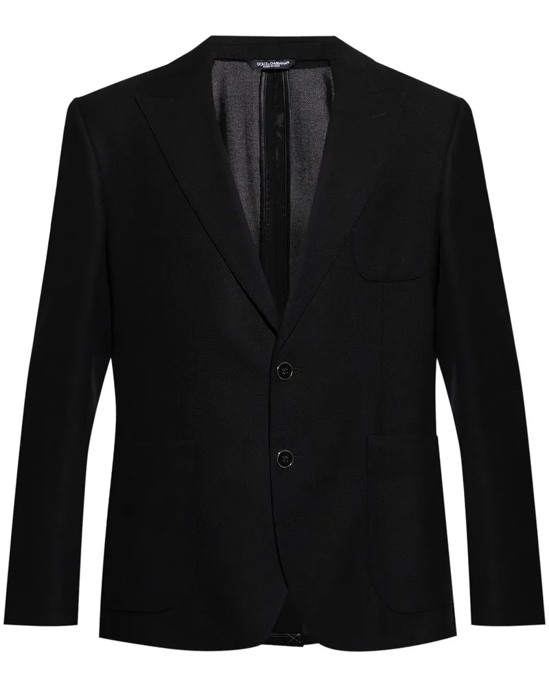 Dolce & Gabbana Einreihiges Sakko aus Wolle - Schwarz Schwarz