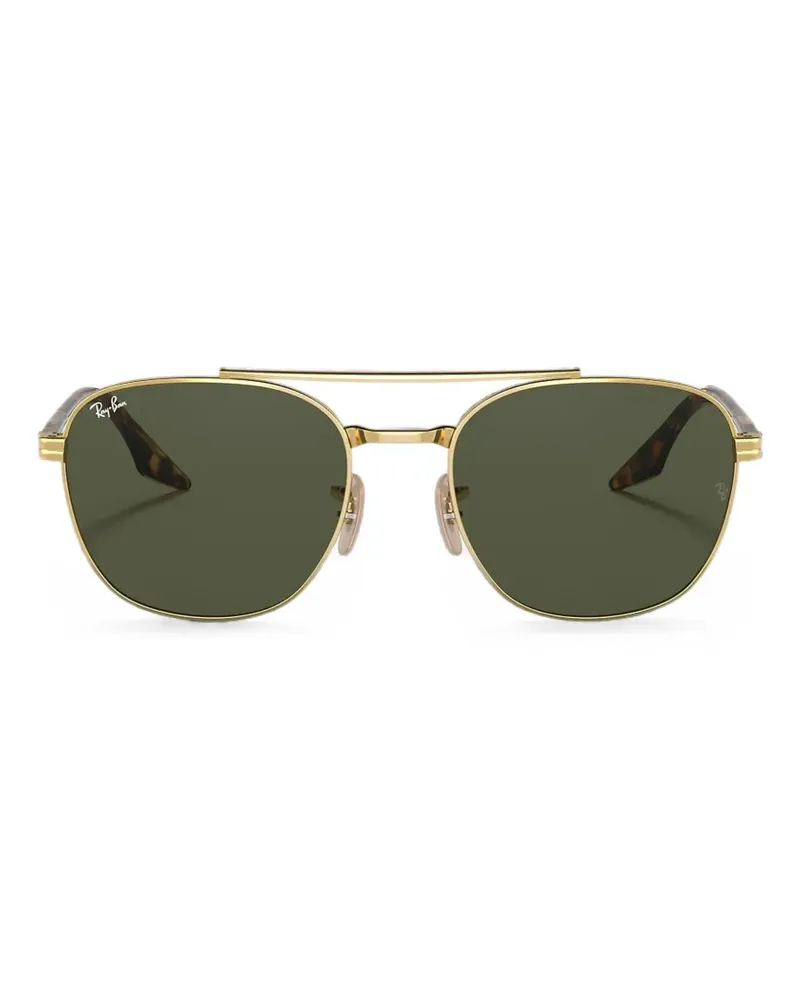 Ray Ban Sonnenbrille mit eckigem Gestell - Gold Gold