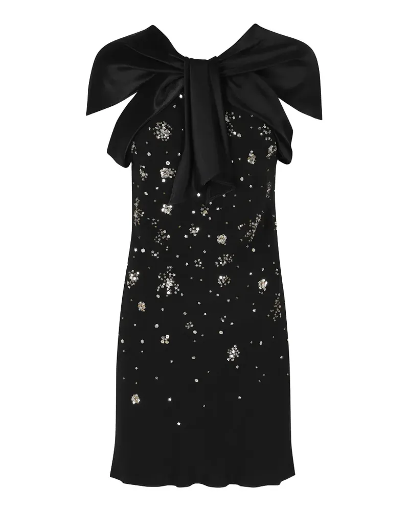 Alberta Ferretti mini sequin-embellished bow-detail dress - Schwarz Schwarz