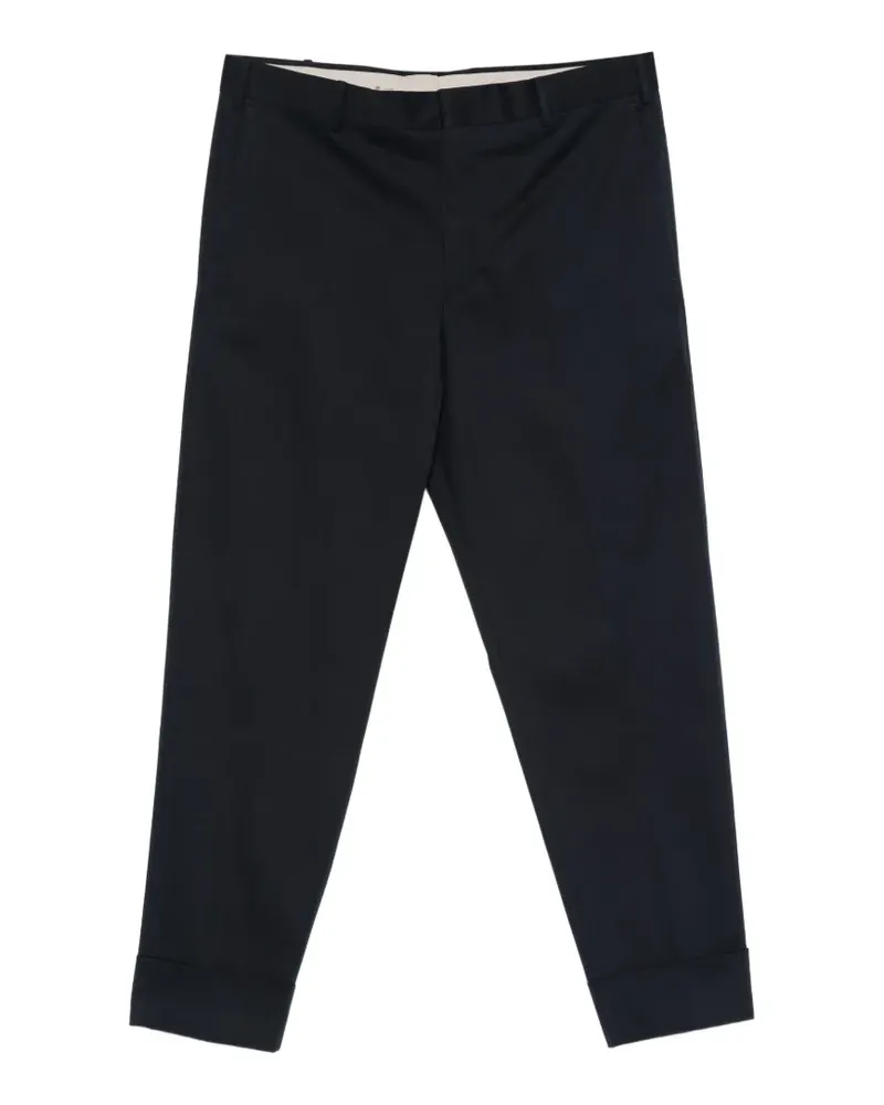 PT TORINO pressed-crease turned-up trousers - Blau Blau