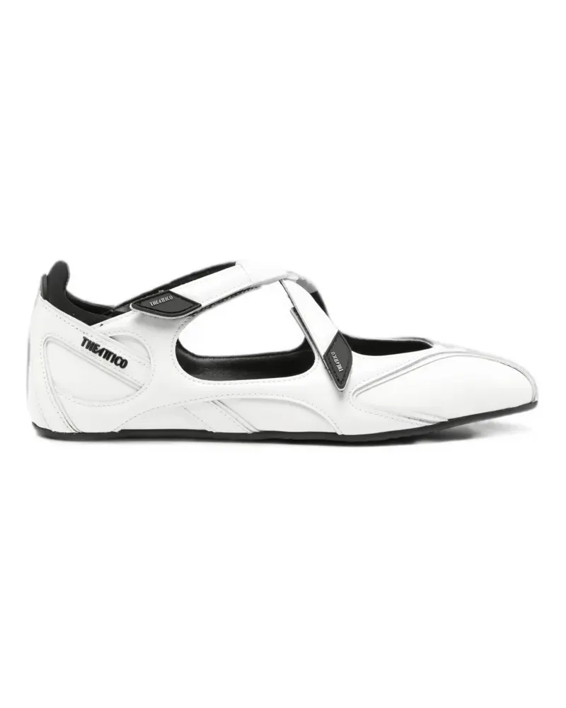 ATTICO Floor01 touch-strap ballet flats - Weiß Weiß