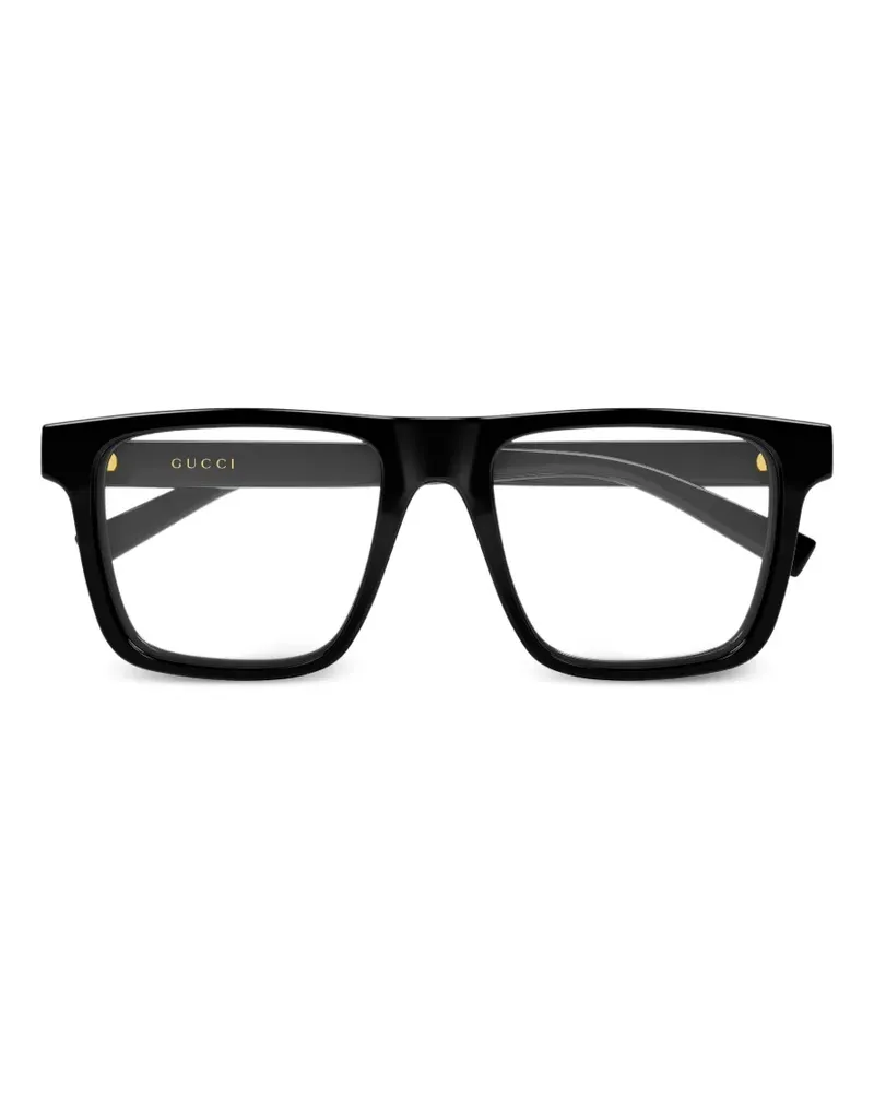 Gucci Brille mit eckigem Gestell - Schwarz Schwarz