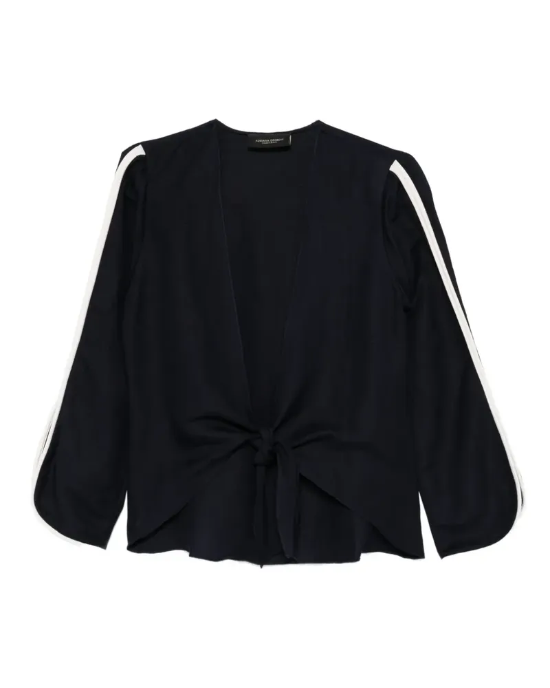 Adriana Degreas front-tie blouse - Blau Blau