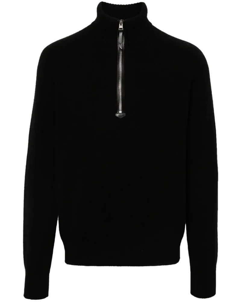 Tom Ford Pullover mit Reißverschluss - Schwarz Schwarz