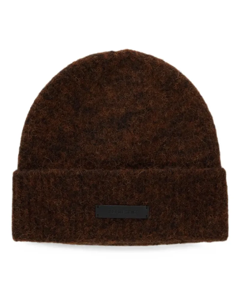 REPRESENT Beanie mit Logo-Schild - Braun Braun