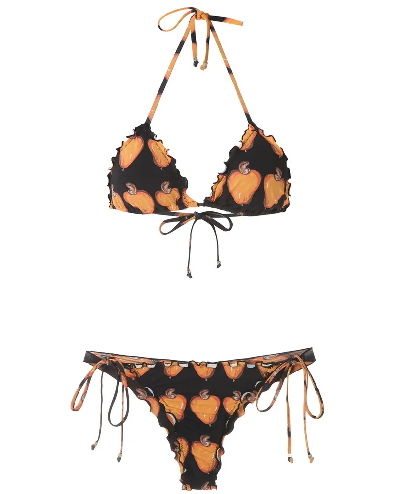 Amir Slama Klassischer Bikini - Schwarz Schwarz