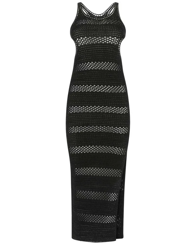 Saint Laurent Maxikleid mit Cut-Outs - Schwarz Schwarz