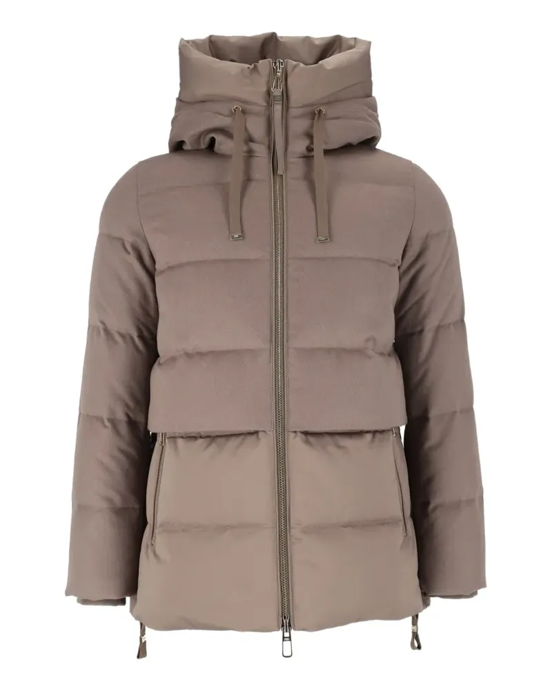 DUNO Keiko hooded quilted down jacket - Braun Braun