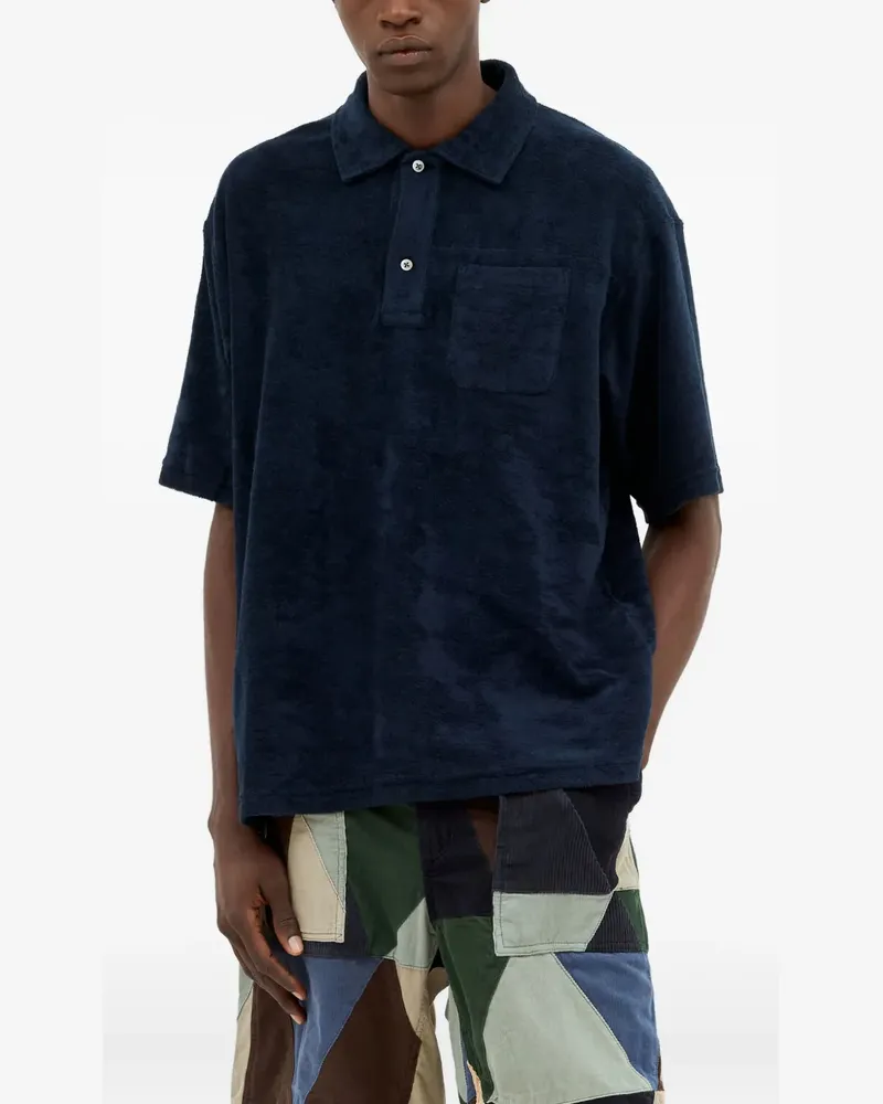 Engineered Garments Poloshirt aus Frottee - Blau Blau