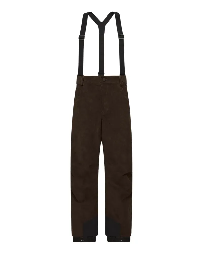 Moncler Skihose aus Cord mit Hosenträgern - Braun Braun
