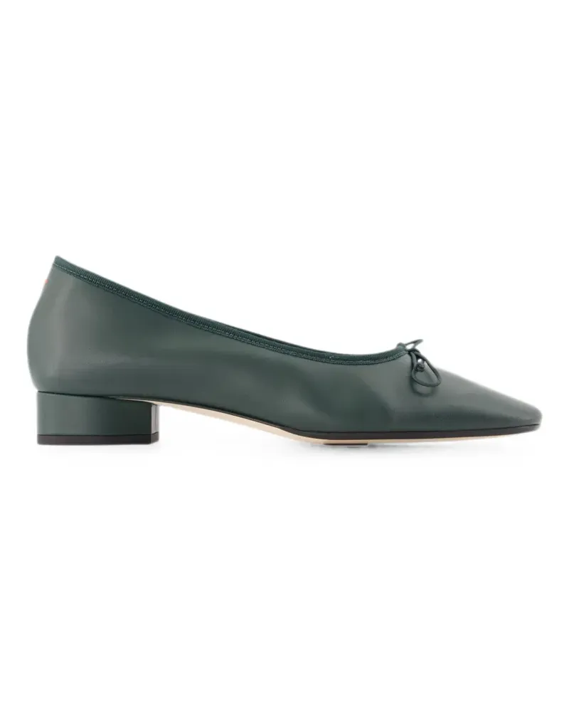 aeyde Onda bow-detail leather pumps - Grün Grün