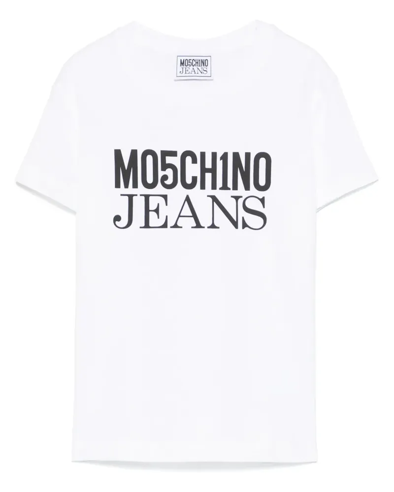 Moschino T-Shirt mit Logo-Print - Weiß Weiß