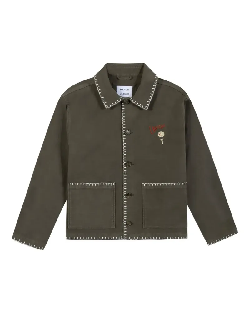Maison Labiche Lemonnier Jacke mit Flaggenstickerei - Grün Grün