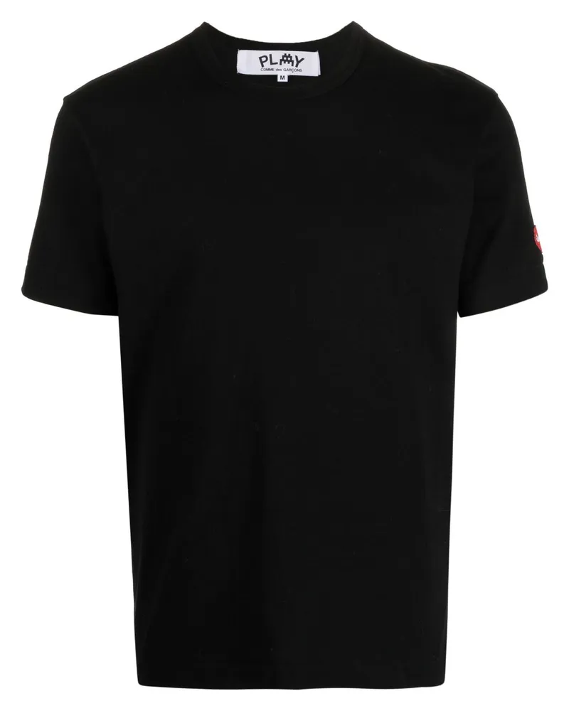 Comme des Garçons T-Shirt mit Logo-Patch - Schwarz Schwarz