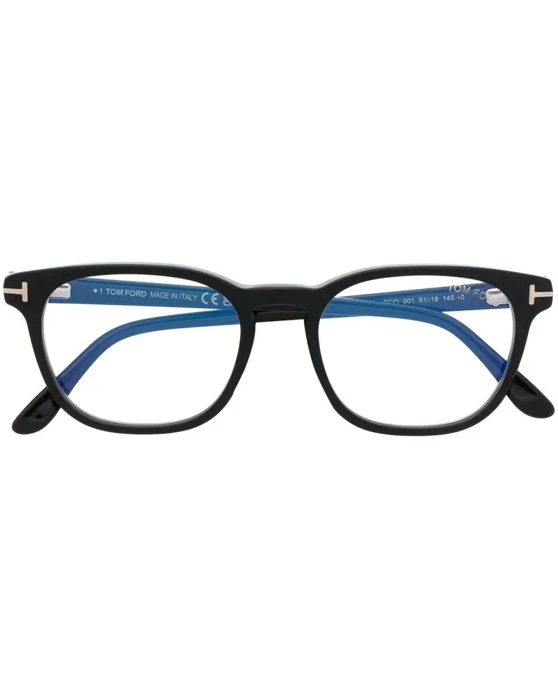 Tom Ford Brille mit eckigem Gestell - Schwarz Schwarz