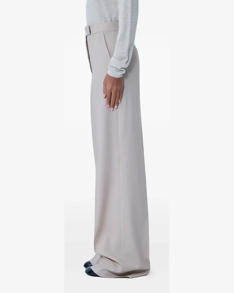 Max Mara front-pleats trousers - Grau Grau