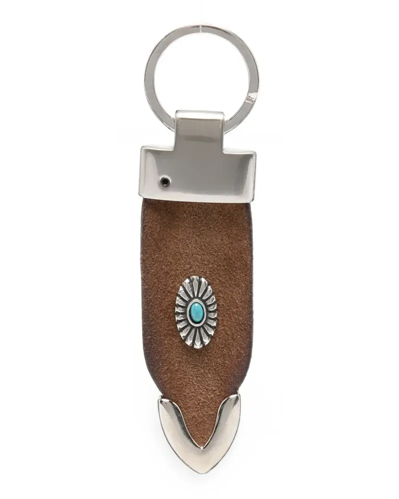 ERALDO embellished suede keyring - Braun Braun