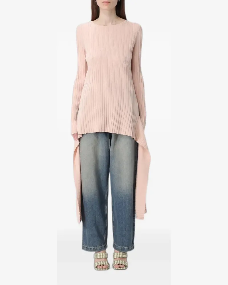 Moschino Asymmetrischer Strickpullover - Blau Blau