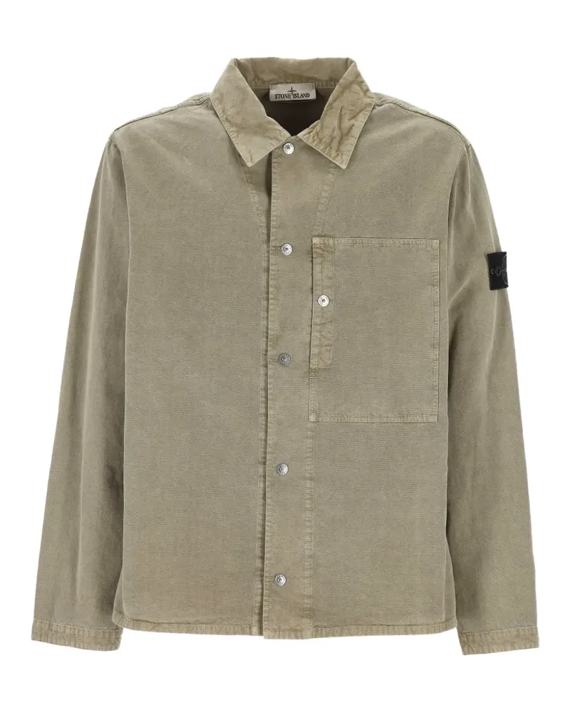 Stone Island 1200028 Panama Hemdjacke aus Baumwolle - Nude Nude