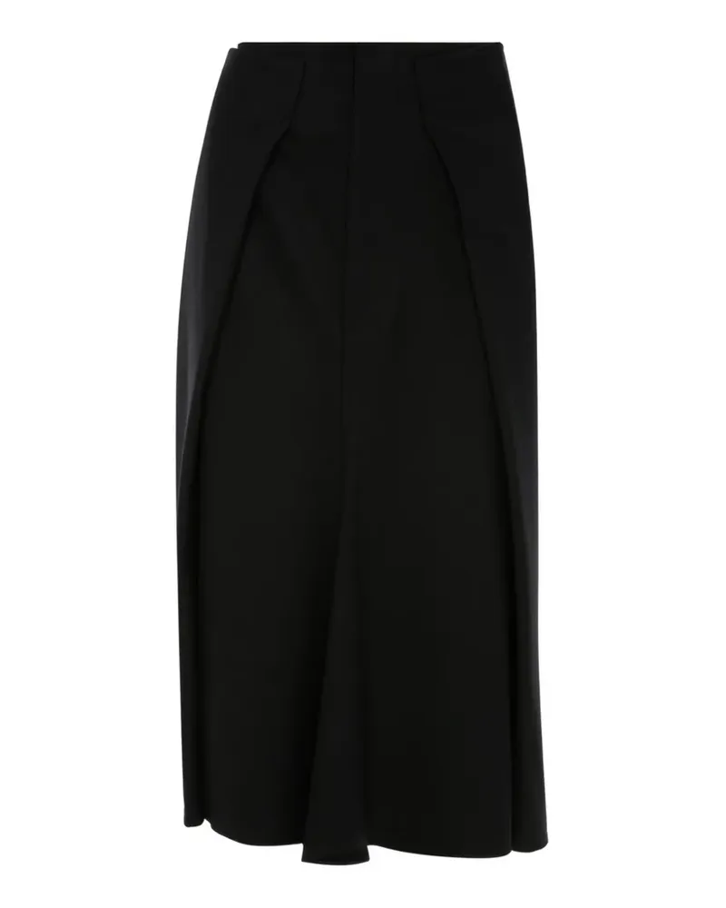 Victoria Beckham tailored pleated midi skirt - Schwarz Schwarz
